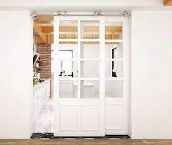2021 10ft Top Ceiling Mount Bracket Brushed Stainless Steel Wood Sliding Door Hardware Bypass Barn Door Hardware Track Kit From Homedecor1 651 71 Dhgate Com