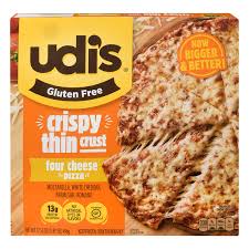 So i wanted a judge's ruling on how many calories are in a slice of typical takeout pizza. Save On Udi S Gluten Free Crispy Thin Crust Pizza Four Cheese Order Online Delivery Giant