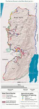 Much of the palestinians' land is divided by israeli military checkpoints. Israeli West Bank Barrier Wikipedia