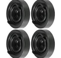 4pcs Universal Car Headlight Dust Cover LED Headlight Dust Cap 1.73''x3.50'' Rubber Dustcover Black
