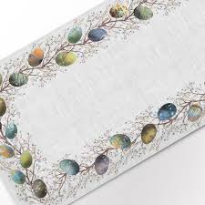 Easter Table Runner Claude Monet Easter Decor Easter Eggs Etsy In 2020 Easter Table Runners Easter Table Easter Table Decorations