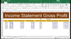 How To Calculate Gross Profit From Income Statement Income Statement Income Excel Shortcuts