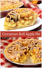 Delicious Cinnamon Roll Apple Pie Oh My Creative Recipe In 2020 Cinnamon Rolls Cinnamon Roll Apple Pie Apple Pie