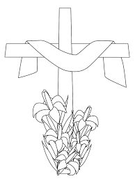 Cross easter holy week lily sun. Easter Lily Coloring Pages Easter Coloring Book Cross Coloring Page Easter Coloring Pages