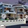 Modern villa floor plans with 2 storey house design plans having 2 floor, 4 total bedroom, 3 total bathroom, and ground floor area is 1220 sq ft, first floors area is 900 sq ft, hence total area is 2300 sq ft | contemporary homes designs with exterior view of indian houses including kitchen, living. 1