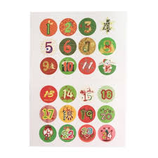 You can remove it after this way cute! 1 24 Christmas Paper Number Stickers Gift Bag Labels Candy Packaging Tags Lightake Com