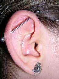 industrial piercing ear piercings cartilage piercing industrial piercing