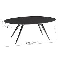 Tables for metric measuring, including area, volume, cubic, weight, and linear. Eclipse Dining Table Oval