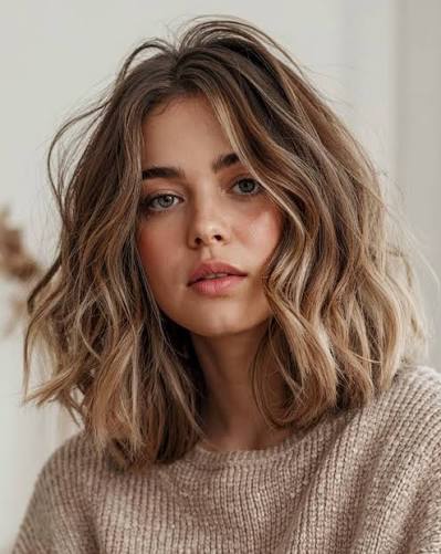 Enjoy the beauty of a shag haircut even more with pin-straight hair.🔥 Photo credits to @kenzierae_hair #balayagehair #balayage #curtainbangs #silverhair #livedincolor #shaghaircut #shag #blonde #dimensionalhair
