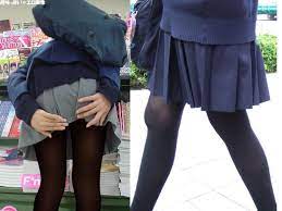 JK盗撮】ミニスカ女子校生が黒パンスト履いた太ももがクソ抜ける街撮りｗｗｗｗ | 素人エロ画像やったる夫