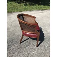 1970 s vintage wood leather cane curved back accent club chair chairish club chairs chair accent club chairs