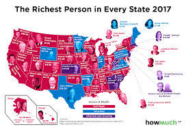 This map shows the richest person in every state