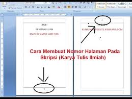 Check spelling or type a new query. Cara Membuat Nomor Halaman Skripsi Karya Tulis Ilmiah Youtube