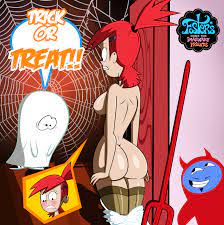 1girls 2boys ass assisted exposure bedsheet ghost bloo breasts  bubble butt cartoon network costume curvy embarrassed enf exposed exposed  ass exposed nipples exposed pussy female foster's home for imaginary