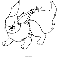 Or if you've already purchased the lion pattern, you can download the free upgrade for flareon below :) the flareon pokemon pattern pieces come with a sewing pattern for the eyes and mouth, head and neck fluff, ears and tail. Flareon From Pokemon Coloring Page