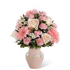 What kind of flowers for new mom. New Mother S Baby Girl Bouquet At Send Flowers
