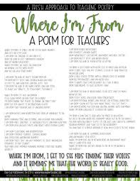 .for he heard drums groaning and he heard guns. Where I M From A Video Poem For Teachers Mud And Ink Teaching
