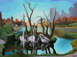 Swans reflecting elephants (1937) is a painting by the spanish surrealist salvador dalí. Home Decor Swans Reflecting Elephants Dali Home Decor Canvas Print Choose Your Size Garden Poster