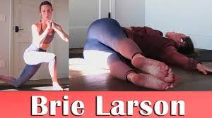 Brie Larson Bare Feet(Live Workout) - YouTube