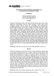 Pdf Antropologi Hukum Sebagai Pendekatan Dalam Penelitian Hukum Islam Ali Sodiqin Academia Edu