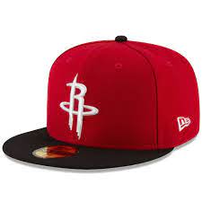 Men S New Era Red Black Houston Rockets Official Team Color 2tone 59fifty Fitted Hat In 2021 Houston Rockets Hat Fitted Hats Houston Rockets