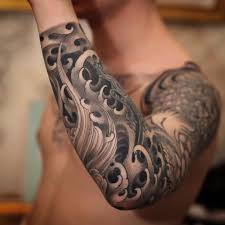 Black And Grey Foo Dog Hand Tattoo Part Of Foo Dog Sleeve Immovable Tattoos Sleeve Tattoos Black And Grey Tattoos Sleeve