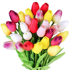 Check spelling or type a new query. Buy 28 Pcs Multicolor Tulips Artificial Flowers Faux Tulip Stems Real Feel Pu Tulips For Easter Spring Wreath Wedding Bouquet Centerpiece Floral Arrangement Cemetery Table Decor 14 Tall Online In Indonesia B083l8zgrk