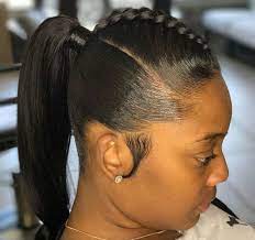 Pinterest Jalissalyons Relaxed Hair Ponytail Styles Sleek Ponytail