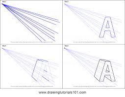 How To Draw One Point Perspective Letter Printable Step By Step Drawing  Sheet : Drawingtutorials101.Com