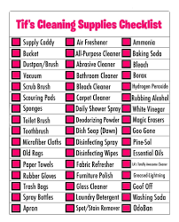 My Personal Cleaning Supplies Checklist Cleaning Supplies Checklist Daily Shower Spray Bathroom Cleaner
