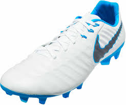 Nike Tiempo Legend Vii Pro Fg White Metallic Cool Grey Blue Hero Soccerpro Nike Football Boots Football Cleats For Sale