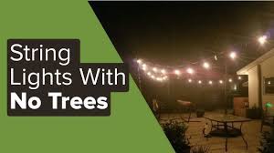Fire pits are a great yard feature to gather get creative in how you hang your lights. Backyard Lighting Hang String Lights In Backyard Without Trees Backyardscape Youtube