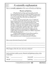 Spectrum 7th grade reading workbook—state standards for reading comprehension, nonfiction fiction passages with answer key for homeschool or classroom (160 pgs). Reading Comprehension Thunder And Lightning 3rd Grade 4th Grade Reading Writing Worksheet Greatschools