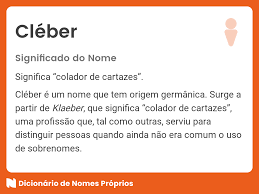 Significado do nome Cléber - Dicionário de Nomes Próprios