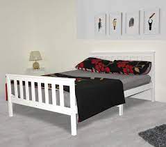 Consider full or twin sizing. Small Double Bed In White 4ft Solid Wooden Pinewood Bed Frame For Adults Kids Teenagers Buy Online In Burkina Faso At Burkinafaso Desertcart Com Productid 184920877