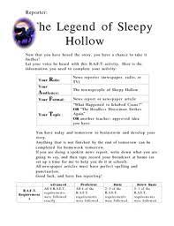 The Legend Of Sleepy Hollow Writing Prompt By Dyan Branstetter Tpt