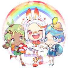 Thankfully, dedicated fans have created a system to help each other make starter pokémon trades. Pkmn Grookey Scorbunny Sobble Friends By Toasterkiwi On Deviantart