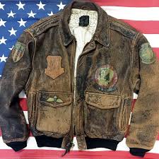 Bill Kelso Mfg Wwii Bomber Jacket Avirex Distressed Leather