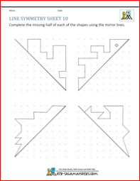 Line Symmetry Sheet 10 With Diagonal Lines Of Symmetry Symmetry Worksheets Symmetry Worksheets