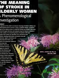 Start studying health unit 11. The Meaning Of Stroke Elderly Women A Phenomenological Investigation Journal Of Gerontological Nursing