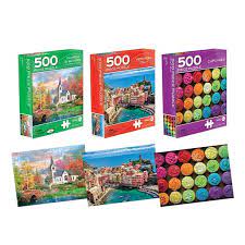 Maybe you would like to learn more about one of these? Three 500 Piece Jigsaw Puzzle Set Finished Size 18 X 24 3 Sepereate Jigsaw Puzzles For Kids Church In Autumn Vernazza Italy Cupcakes Walmart Com Walmart Com