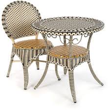 Mackenzie Childs Courtyard Outdoor Cafe Chair 695 Liked On Polyvore Featuring Home Outdoors Patio Furnit Cafe Chairs Outdoor Patio Chairs Cafe Furniture