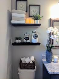Employ plate racks, open shelves. Guest Bathroom Shelving Bathroom Decor Apartment Bathroom Decor Small Bathroom Decor