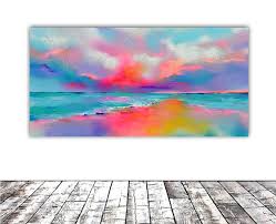 Choose your favorite pink sunset paintings from 6,913 available designs. New Horizon 146 160x80 Cm Colourful Painting Colourful Sunset Painting Impressionistic Colorful Painting Large Modern Ready To Hang Abstract Landscape Pink Sunset Sunrise Ocean Shore Acrylic Painting By Soos Roxana Gabriela Artfinder
