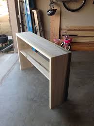 Front Entry Table I Made From Poplar Wood As You Can See Grain Runs Up One Leg And Across The Top And Down The Other Leg Front Entry Tables Entry