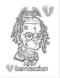 Xxx TENTACION Printable Procreated Coloring Digital Download Coloring for  Kids Crayon Brushed - Etsy