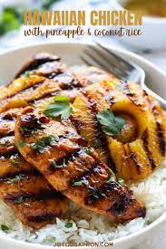 Hawaiian Chicken With Coconut Rice Recipe In 2021 Grilled Chicken Recipes Tropical Chicken Recipe Poultry Recipes