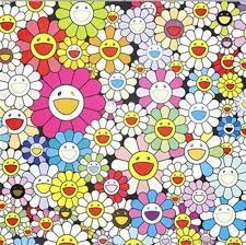 Murakami's vibrant images flourish with colorfully animated flowers. Takashi Murakami Flowers From The Village Of Ponkotan Print Giantrobotstore