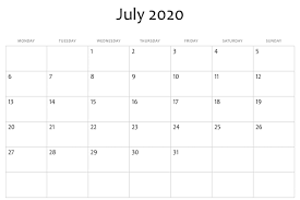 Allowed To Be Able To My Web Site Within This Moment I Will Provide You With About Printable Calendar 2020 In 2020 July Calendar Calendar Printables Calendar Template