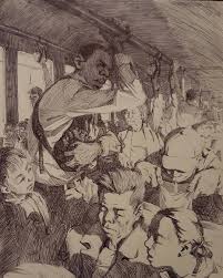 Art Ink Drawing Ballpoint Muni Bus Chinatown Reflection Drawing Bus Art Art Inspiration